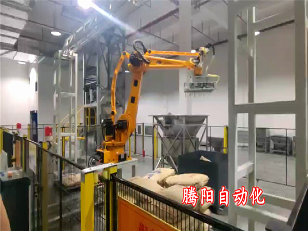 塑料顆粒拆包投料機器人